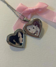 Load image into Gallery viewer, Silver heart locket necklace