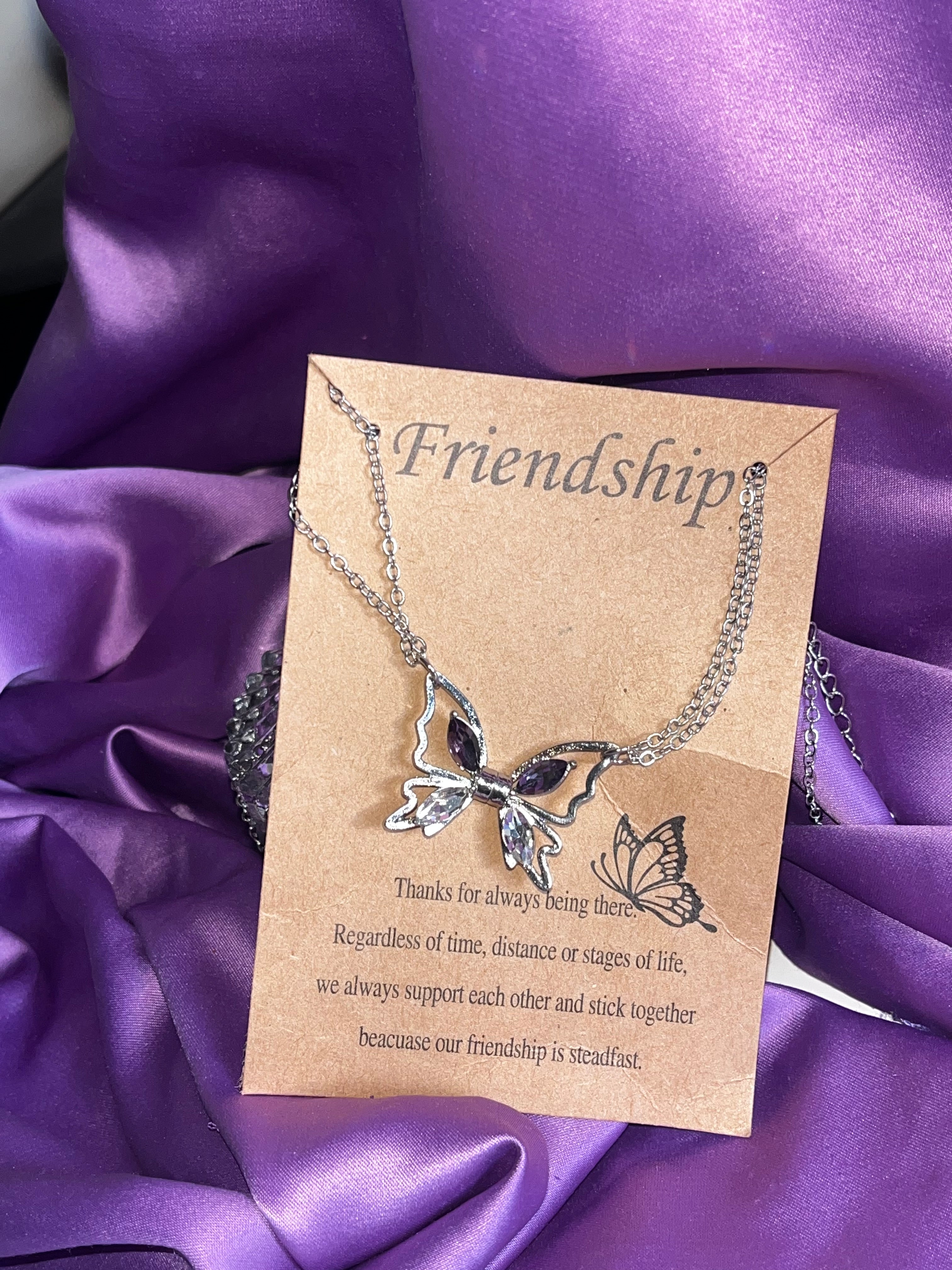 Butterfly friendship necklaces ( set) heraringsmaroc
