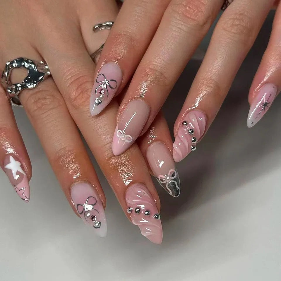 [ Limited edition]Pink Coquette Press on nails