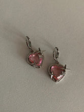 Load image into Gallery viewer, Star dust heart earrings
