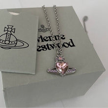 Load image into Gallery viewer, Vivienne Westwood Pink Heart necklace
