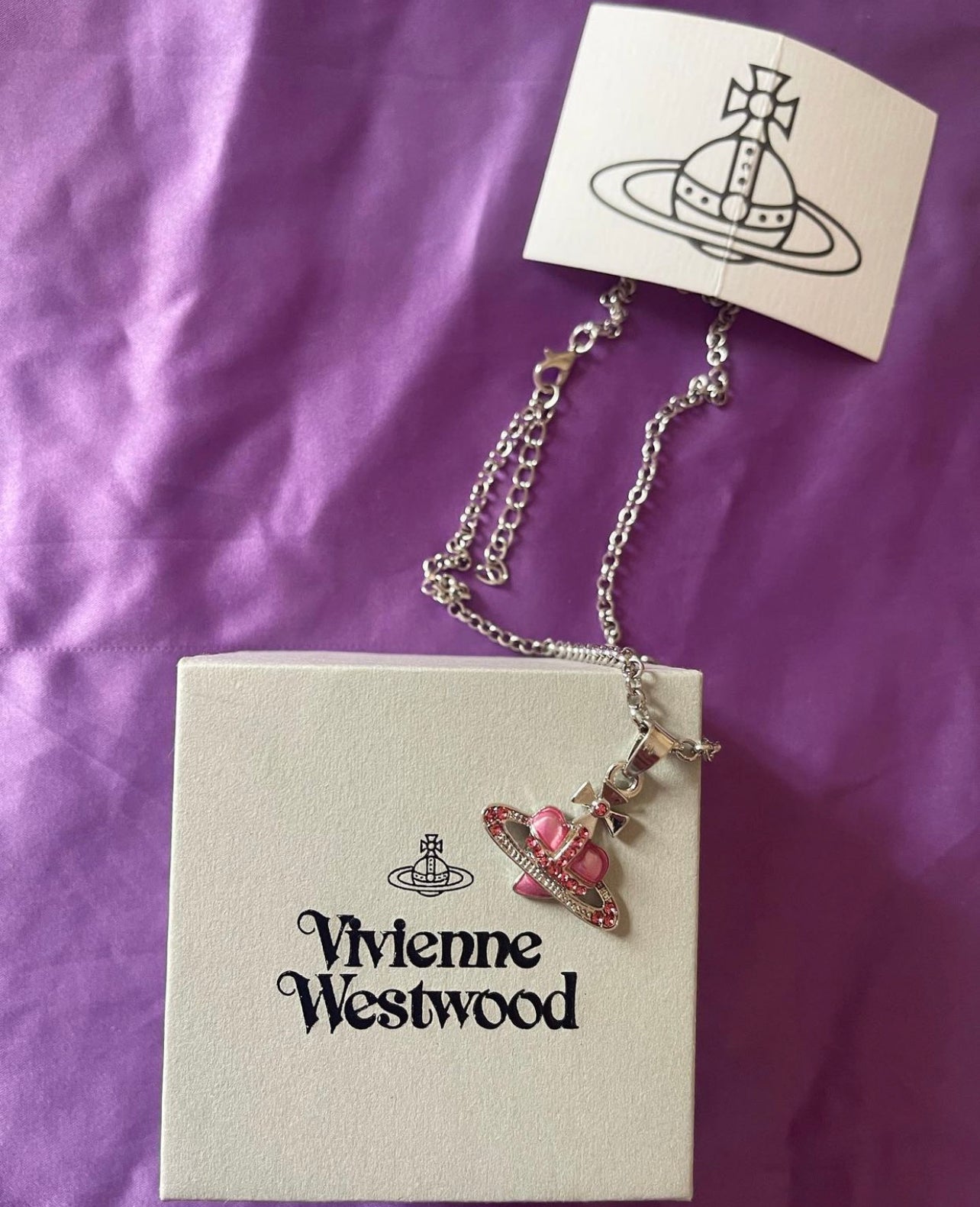 Pink heart Vivienne Westwood necklace