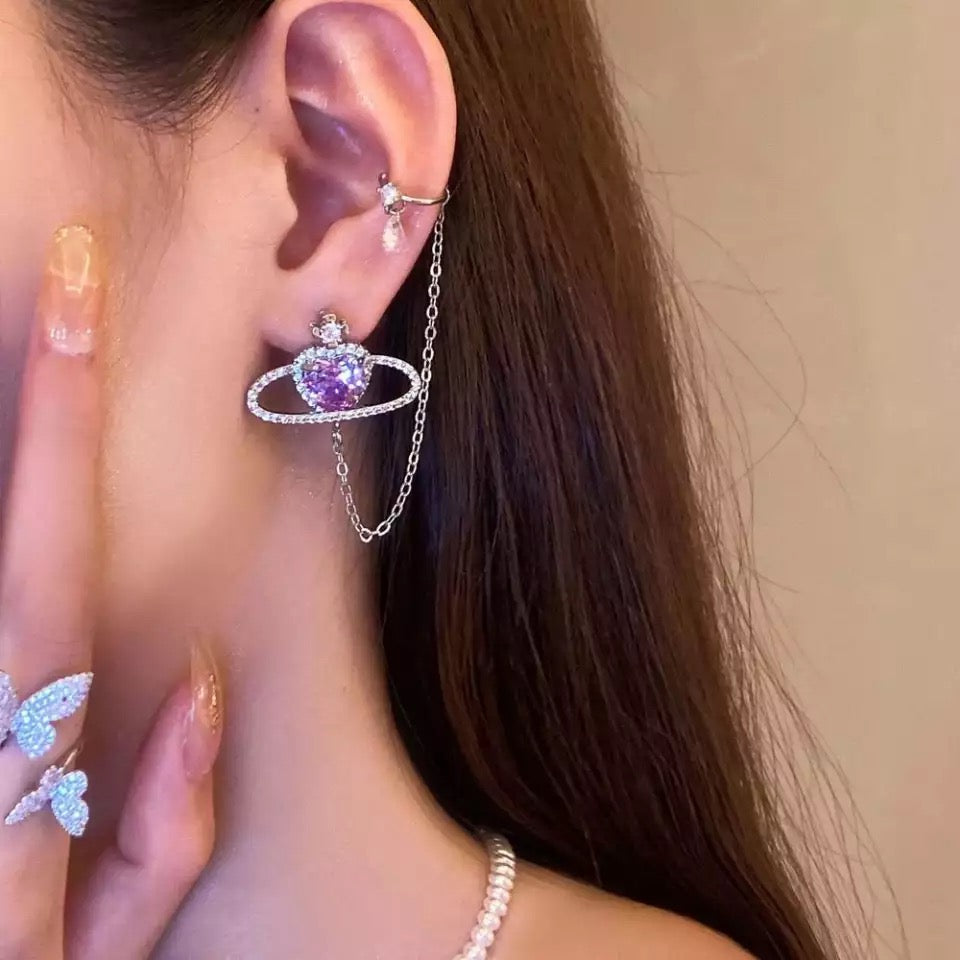 Purple heart Vivienne westwood ear cuff