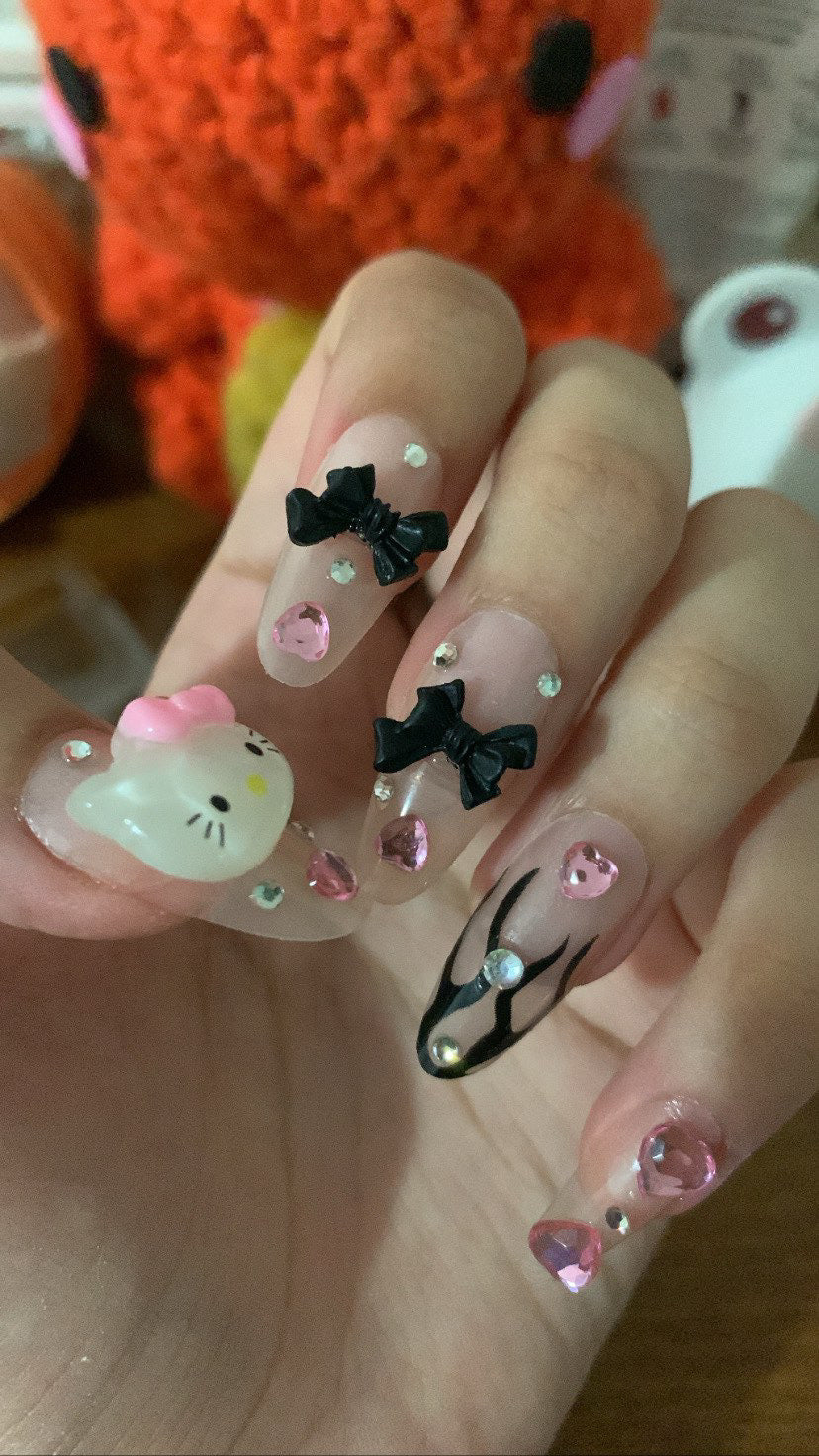 20 top Hello Kitty Nails with Stickers ideas in 2024